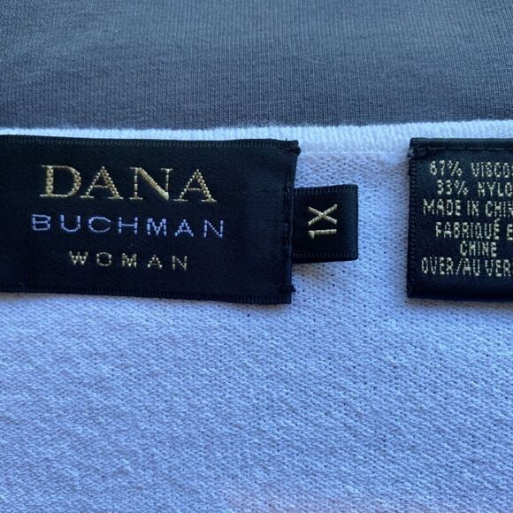 0127 - Dana Buckman White Sweater with Cutout front Size 1X New - Picture 5 of 5